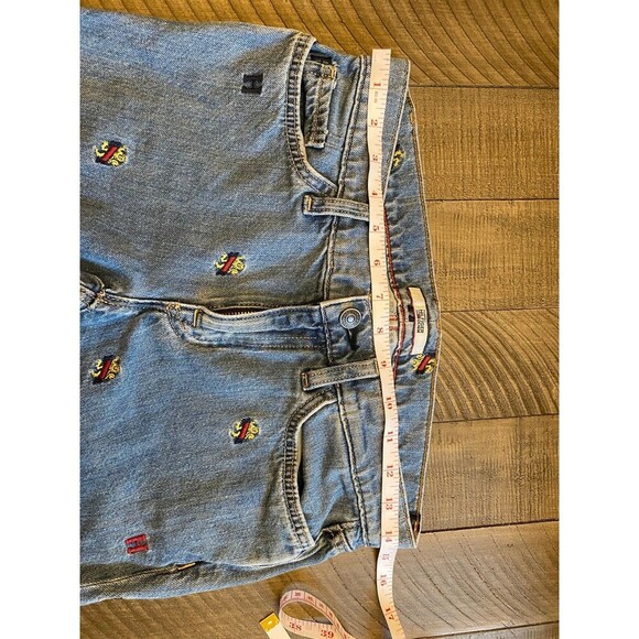 Tommy Hilfiger logo embroidered raw hem vintage jeans - Picture 6 of 8